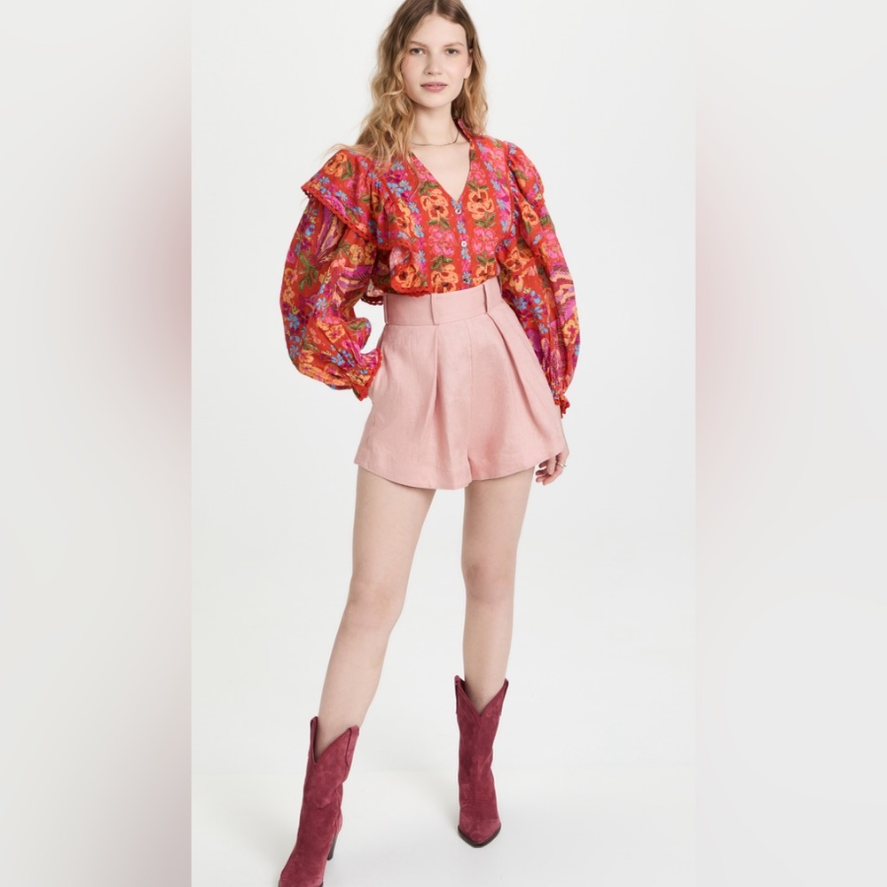 FARM Rio Red Spring Bananas Blouse - Picture 6 of 16